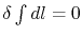 $ \delta\int dl=0$