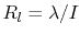 $ R_l=\lambda/I$