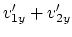 $\displaystyle v'_{1y} + v'_{2y}$