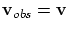 ${\bf v}_{obs} = {\bf v}$