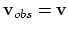 ${\bf v}_{obs} = {\bf v}$