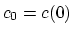 $c_0=c(0)$